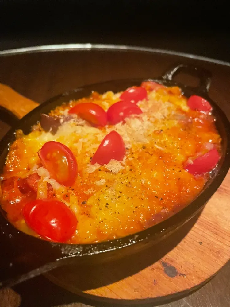 茄子とベーコンのトマトチーズ焼き
