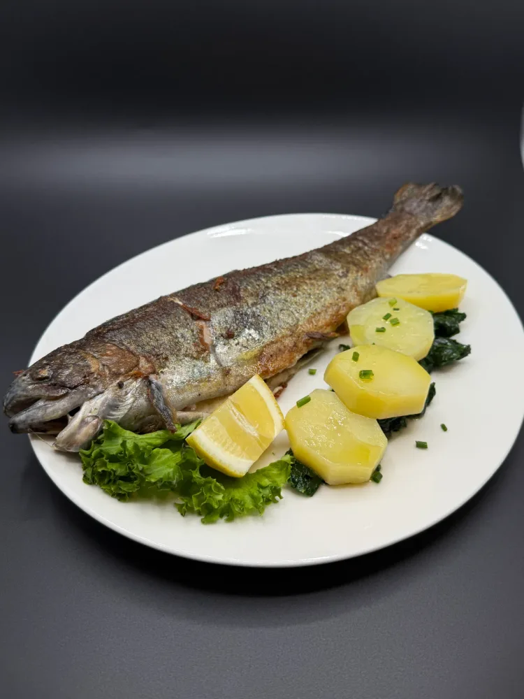 Frische Forelle gebraten