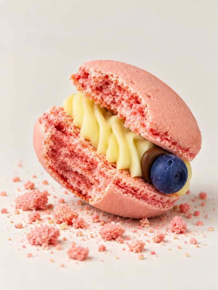 Almond-Blueberry Macarons