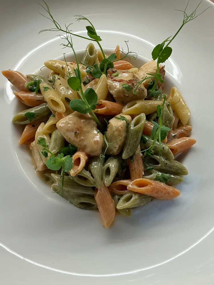 Penne Huhn-Pilz