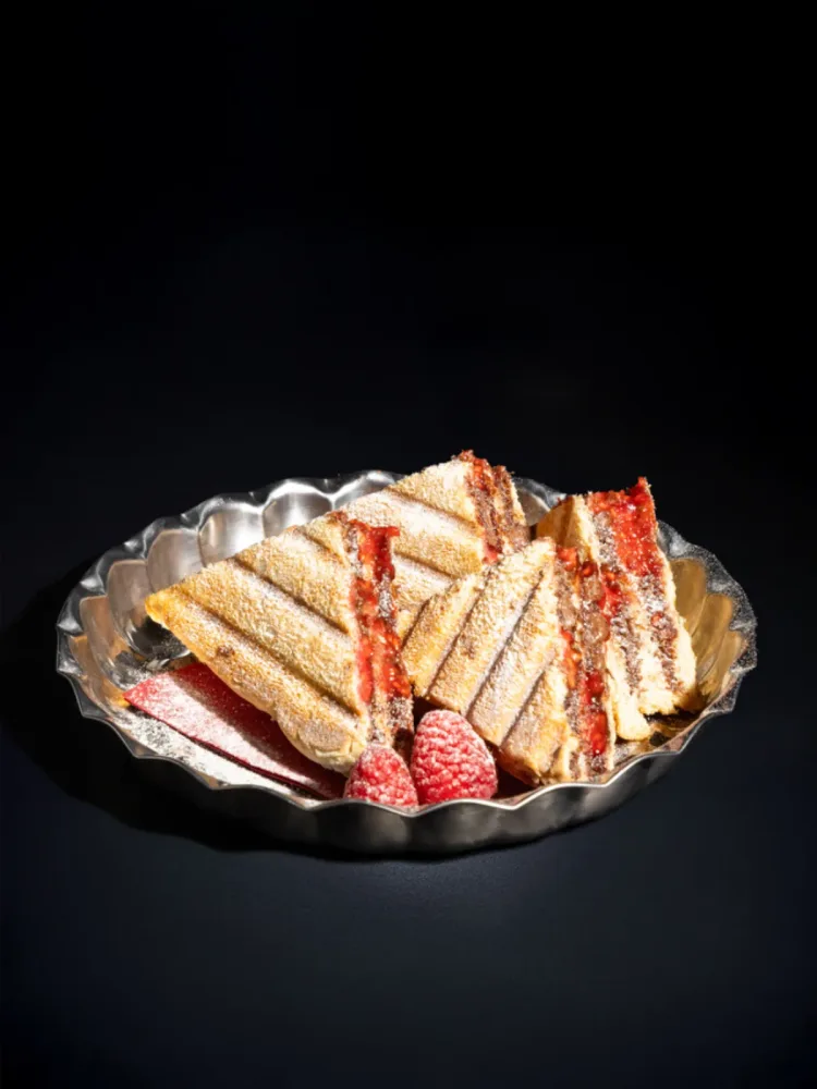 Nutella Himbeer Toast
