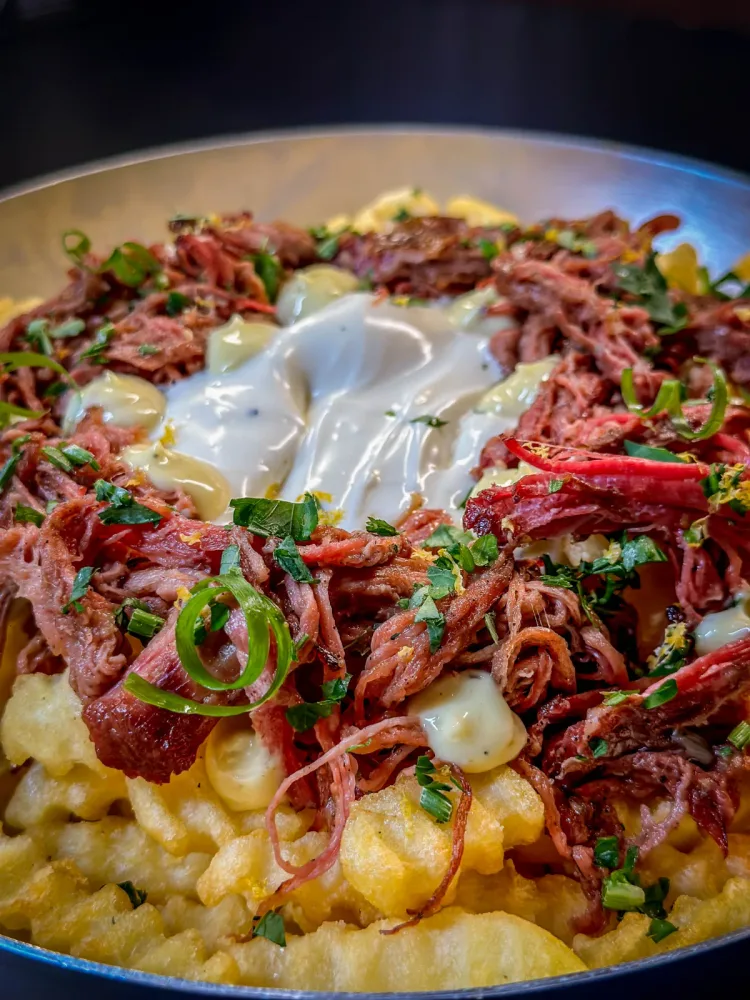 FRITAS COM BRISKET