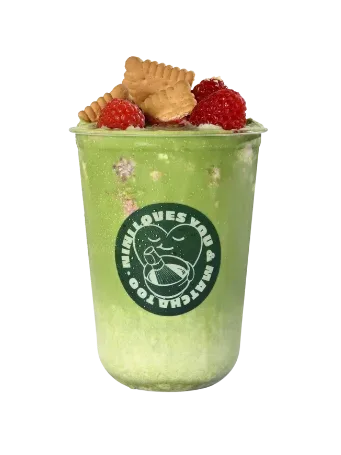 Iced Raspberry Cake Matcha