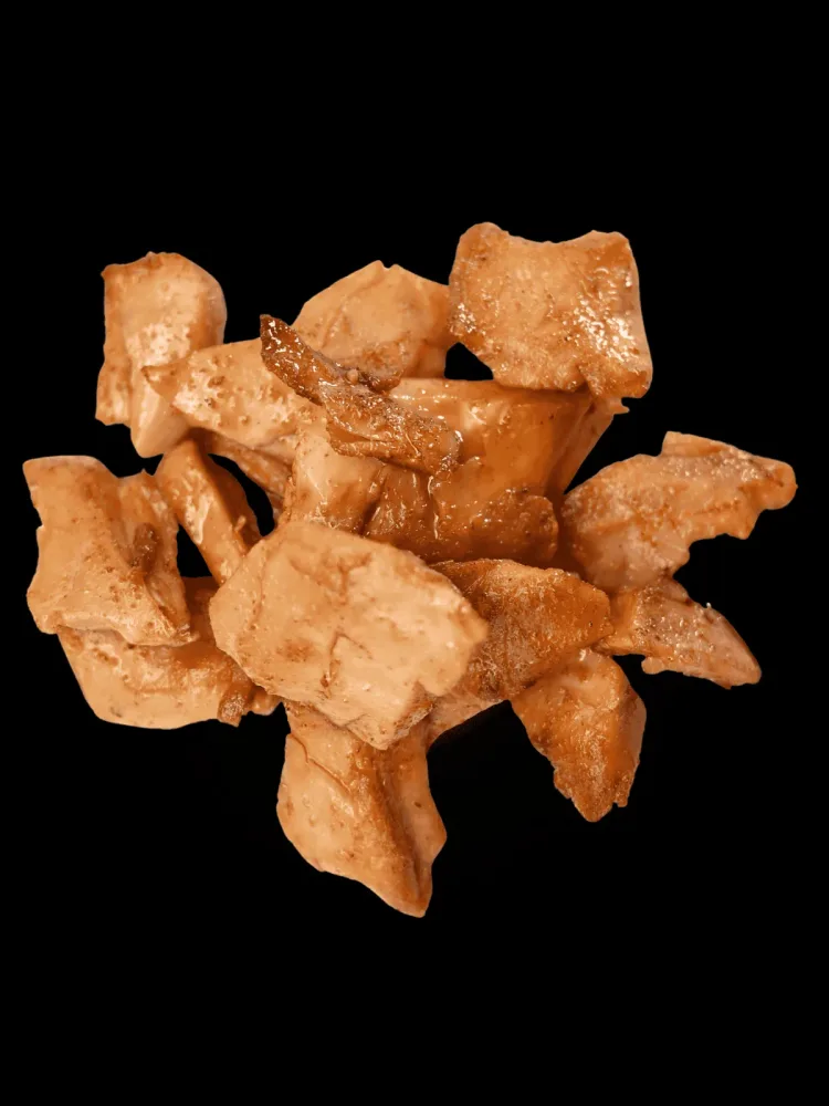 Pulled planted. Chunks
